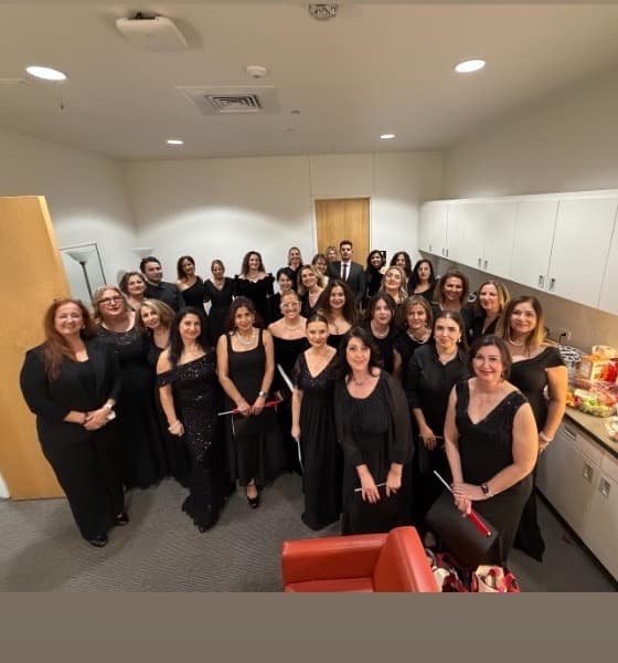 Dallas Turkish Music Choir group portrait.